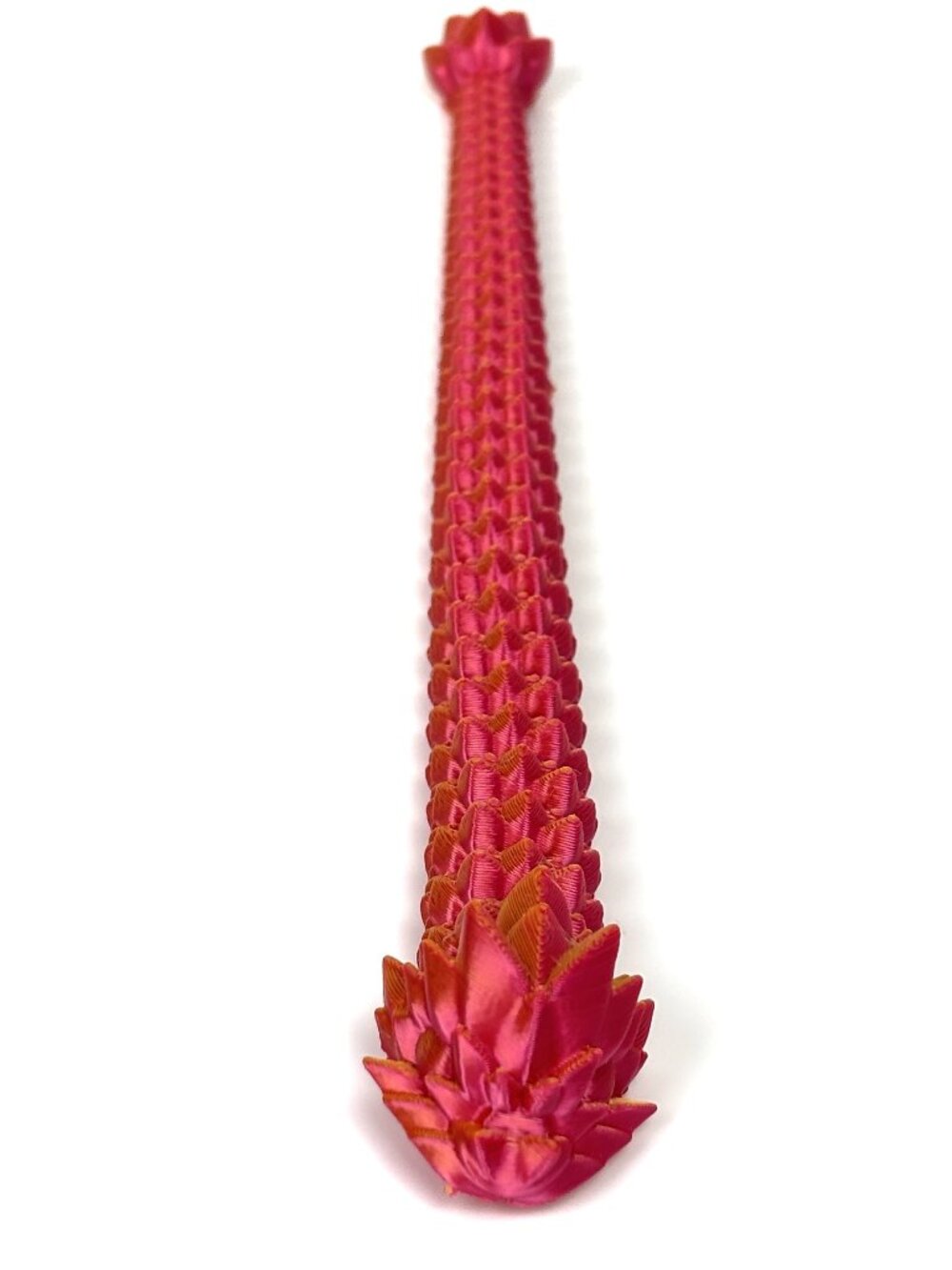 Sunset Flame 3D Printed Articulated Dragon Fidget Toy Sensory Gift 9.5ins